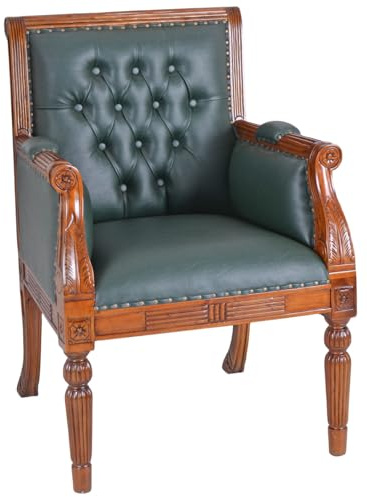 Library Chair Piel Caoba Sillón Chesterfield Biblioteca Essel Palazzo Exklusiv