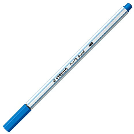STABILO Pen 68 brush rotulador Medio Azul 1 pieza(s)