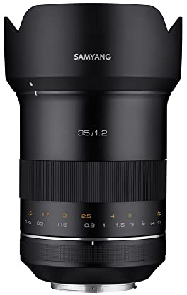 Samyang XP 35mm F1.2 Canon EF - manuelles Weitwinkel Objektiv, 35 mm Festbrennweite für Canon Vollformat & APS-C Kameras mit EF/EF-S Anschluss, für EOS Serie, ideal für Landschaftsaufnahmen