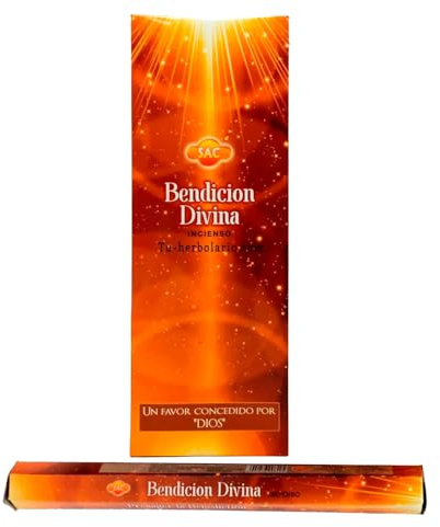 Aromasenses | Incienso Bendicion Divina Hexagonal Sac | Caja de 6 Tubos con 20 Varillas