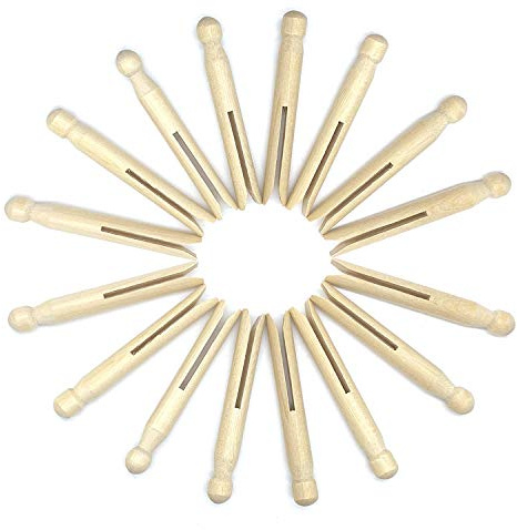 cozyou 25 Pack Traditional Large Wooden Clothespins 4.3-inches