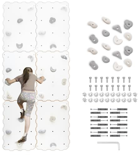 MAMOI® Parete da Arrampicata per Bambini, Palestra da Interno, Attrezzatura con o senza Prese, Spalliera Svedese per Uso Domestico