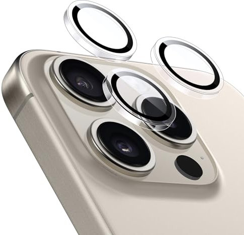 ESR Protection Objectif Caméra pour iPhone 15 Pro Max/15 Pro/14 Pro Max/14 Pro, Protecteurs Individuels HD Robustes, Anti Rayures, Ultra-fin, Série Armorite, 1 Pack, Transparent