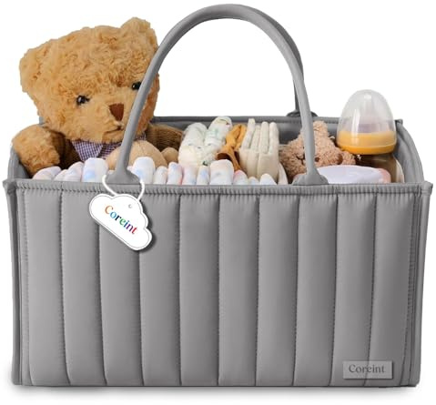 Nappy Caddy Organiser Large,Diaper Caddy,Unique Stylish Baby Shower Gifts For Mum Nursery Storage Basket - New Born Gifts -,Newborn Essentials - Nursery Decor- Baby Accessories