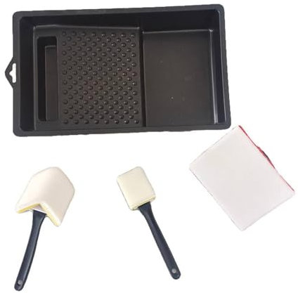 Pincel de borde, cortabordes | Herramienta de borde de pintura, pintor de bordes para esquina, 4 piezas - Herramienta práctica de punta de pintura, cortabordes con relleno y almohadilla de retoque