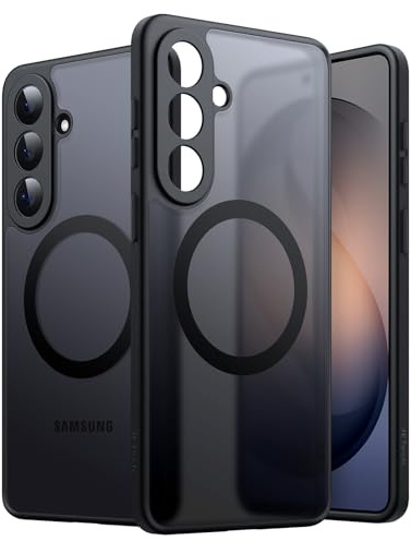 JETech Cover Magnetica per Samsung Galaxy S26, Compatibile con MagSafe, Protezione Completa dell'Obiettivo della Fotocamera, Custodia Antiurto con Retro Opaco Traslucido (Nero)