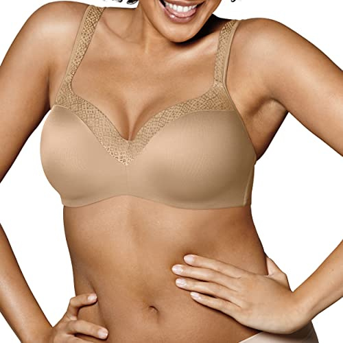 PLAYTEX Secrets Coverage Underwire, Balconette T-Shirt Bra for Full Figures Reggiseno, Opaque, Nude, 5G Donna