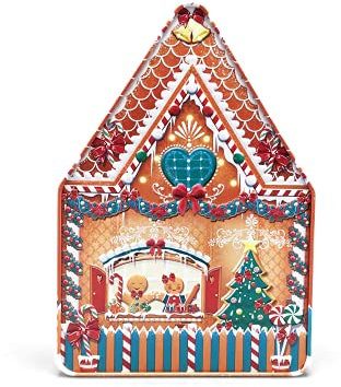 Style Box Scatola per biscotti a forma di casa di pan di zenzero, grande per biscotti, biscotti, biscotti