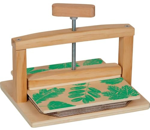 Die Spiegelburg - Kit di stampa floreale - Nature Zoom - 18392, pressa per fiori per ragazze e ragazzi, set regalo di alta qualità in legno da assemblare