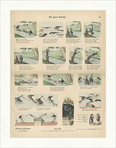 Las Buenas Cigüeñas Pico Peral Bach Holzstich Múnich 892