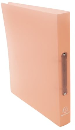 Exacompta - Réf. 54977E - 1 classeur semi-rigide PP Chromaline - 2 anneaux ronds diamètre 30 mm - Dos 40 mm - Dimensions extérieures : 32 x 25 cm - Format à classer A4 - Coloris corail
