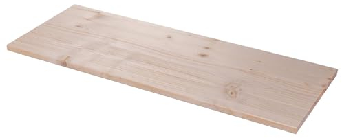 BOOMET · Regalboden Holz Fichte 80cm breit 19mm · 20-50cm tief · Größe 80x30cm (B x T) · 1 Stück · Wandregal Boden Regalbrett Bücherregal Hängeregal Einlegeboden Holzboden Holzregal