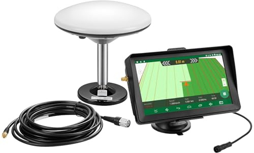 Sistema de guía GPS para tractor agrícola de 7 pulgadas, antena GNSS antiinterferencias de alta precisión, apto para arar, sembrar tierras agrícolas y desmalezar, posicionamiento automático, navegador