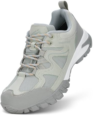 CC-Los Women's Lightweight Waterproof Hiking Shoes for Walking, Outdoor & Climbing Grey Size 6.5