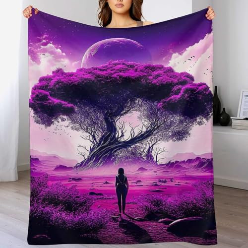 Kosmischer Lebensbaum Dick Decke Weich Wärme Gemütlich Flannel-Fleece Sofadecke Deckeldecke Wohndecke Oder Tagesdecke, Decken Für Couch(150×200cm)