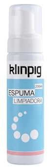 KLINPIG - Espuma Limpiadora 200 ml, para Limpiar Cascos y Zapatillas de Ciclismo, Espuma Instántane, Elimina Polvo y Suciedad, para Todo Tipo de Materiales, Producto Biodegradable