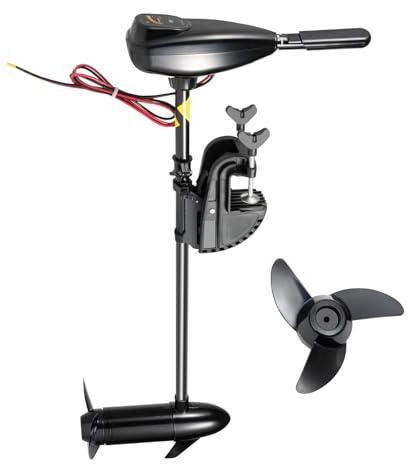 OUBUBY 80 kg elektrisk utombordsmotor, elmotor, utombordsmotor, 800 W, 12 V, båt trolling motor, båtmotor med 5 växlar framåt och 3 bakåt, borstlös kraftfull motor