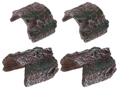 WEKAMOS 4 St Reptil Som Gömmer Grottan Orm Som Gömmer Sig Reptilgrotta Ödla Skydd Gömställe Reptile Cave Akvarielandskapsdekoration Pvc