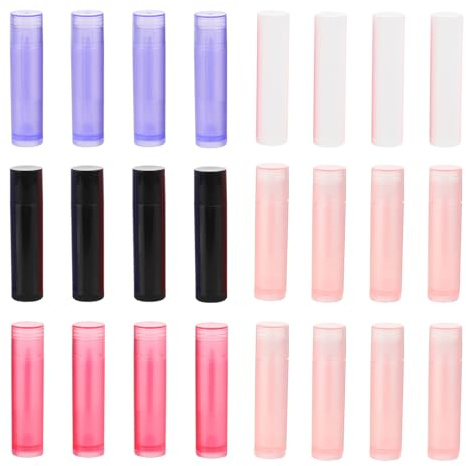 Generico 50 Pezzi Contenitori per Rossetto Vuoti in Pp, Tubo Portarossetto Portatile e Creativo a Forma di Colonna per Conservazione di Balsamo Labbra