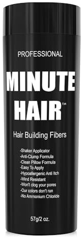 Minute Hair Fibers | Full Shaker Bottle. | Used To fill in hair loss in a minute. | These are MEDIUM BROWN fibers in refillable shaker bottle. (Color: MEDIUM BROWN - Size: 57 Gram Bigger Bottle)
