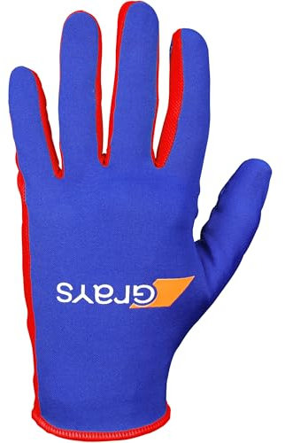 Grays Skinful Pro Hockey-Handschuhe, Marineblau und Fluorrot, L