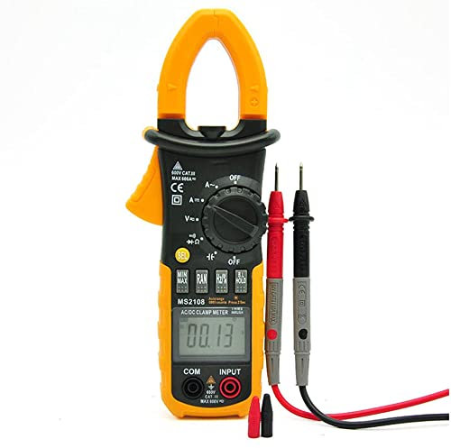 True-RMS Clamp Meter, Digital Multimeter 6000 Counts, AC/Voltage & AC Current, Resistance, Continuity, Diode Detect, Auto-ranging Amp Ohm Meter Voltage Tester with Backlight