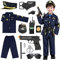 INNOCHEER Polizei Kostüm Kinder, Polizei Kostüm für Kinder, Polizei Spielzeug für Kinder Jungen Halloween Karneval (Polizei Kostüm Kinder, T4-(2-3 Year))