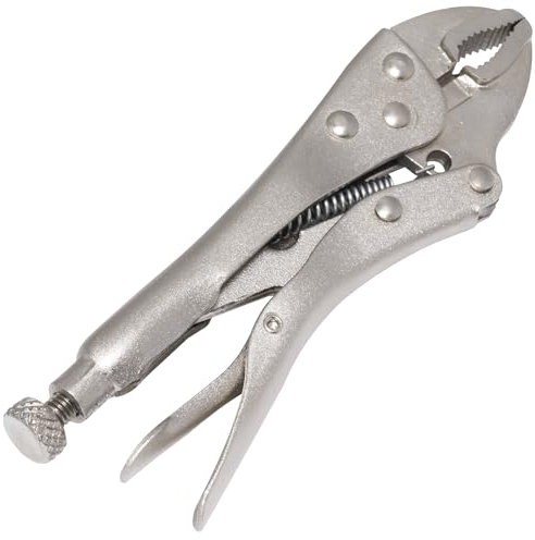 AERZETIX - C68499 - Alicates de bloqueo 120mm curvado ajustable con mandíbula móvil con mordaza autoblocante - en acero al carbono