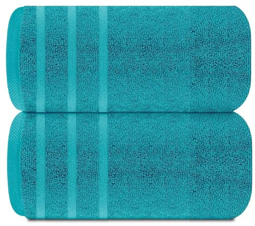 TEXTILESY Paquete de 2 Toallas de baño súper Jumbo, 100% algodón Egipcio Peinado, 100 x 200 cm-600 gsm, Toallas de baño súper Suaves y Grandes