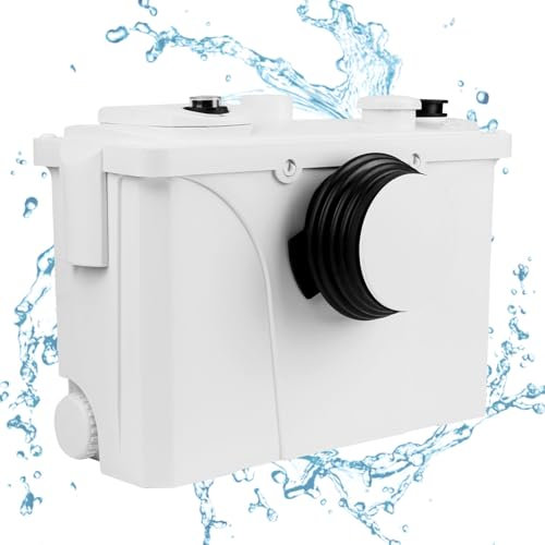 Peviasot 700W Schmutzwasserpumpen 4/1 Hebeanlage Fäkalienpumpe 190L/min Kleinhebeanlage Haushaltspumpe Fäkalienhebeanlage für WC, Dusche, Waschbecken