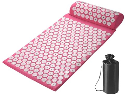 Esterilla de acupresión con cojín, alfombrilla de presión con batería, esterilla de masaje con púas, esterilla de acupresión para relajarte y masaje