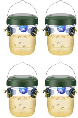 Piège à Frelons Asiatiques Sélectif Extérieur,Piège à Guêpes et Frelons Écologique, Réutilisable et Résistant aux UV,Protection Jardin contre les Insectes Nuisibles (Sans Produits Chimiques)