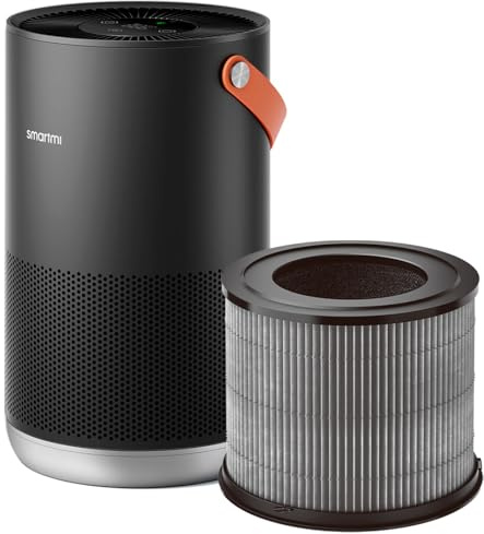 smartmi - Purificador de Aire P1 + 1 Filtro de Repuesto para Mascotas - Compatible con Google Home, Alexa y Apple Homekit - Absorbe Polen, Humo y Pelo de Mascota - Nivel de Ruido 19dB