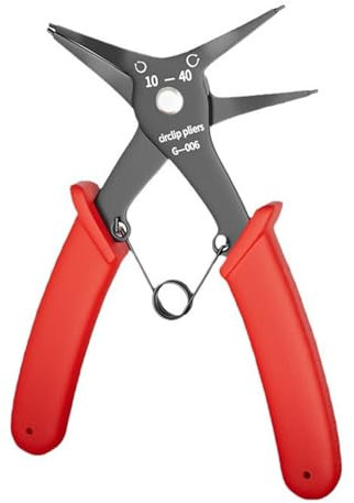 Alicates de anillo 2 en 1, alicates de doble propósito, de acero al carbono, para extracción y remontaje, herramienta manual para interiores