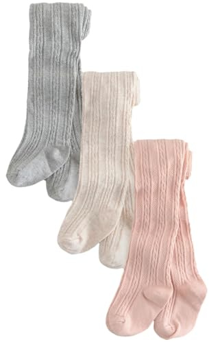 NEXT Bambina Confezione da 3 paia di collant per neonati Rosa 12 Mesi-18 Mesi