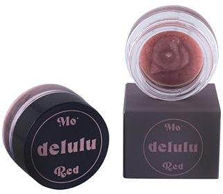 Mo’Stò Beauty - Delulu Red, Lip Scrub Esfoliante ed Idratante, con Olio di Vinaccioli, Estratto di Vino Rosso, Burro Di Mango, Burro di Murumuru, Burro di Cocco, Adatto a Tutti i Tipi di Labbra, 10 ml