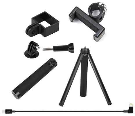 ZGGOZDH per Supporto treppiede per Selfie Stick con Fotocamera 7 in 1 e Linea Dati da M per DJI per osmo Pocket 2 Gimbal(with Lightning Line)