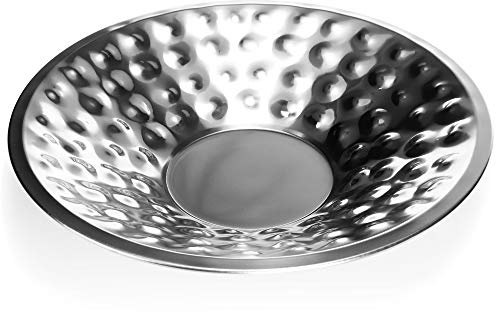 COM-FOUR® dekorativ skål av metall, dekorativ designskål, skål med hamrad | fruktskål - serveringsfat [urvalet varierar]