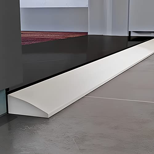 Rampe Türschwelle 2cm Randstein Rollstuhlrampe mit Kleberückseite Silikon Auffahrrampen für Saugroboter, Bad, Balkon, Freischneidend, Gute Reinigung, Weiß (Size : 80x5x1.8cm)