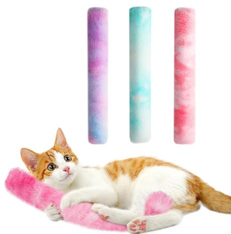 3 Stück Katzenspielzeug Katzenminze, Weiches und langlebiges Spielzeug, Selbstvergnügen Relief Katzen Spielzeug Kissen, Plüschfell Kitten Spielzeug, für Kätzchen Interaktion in Innenräumen Spielzeug