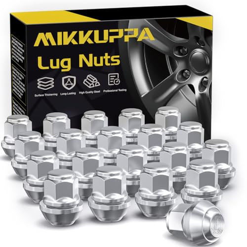 MIKKUPPA M12x1,5 Chrom Radmuttern SW19 20 Stück OEM Factory Style für meisten Ford Fiesta Focus Fusion Fabrik Räder Eichel Sitz Muttern geschlossenes Ende Lug Nuts