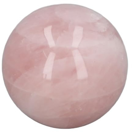 Rosenkvartskristaller, Kristall Rose Dekorationssten 2 Tum Rose Quartz Crystal Balls med Genomskinlig Bas för Fotografi Spådom