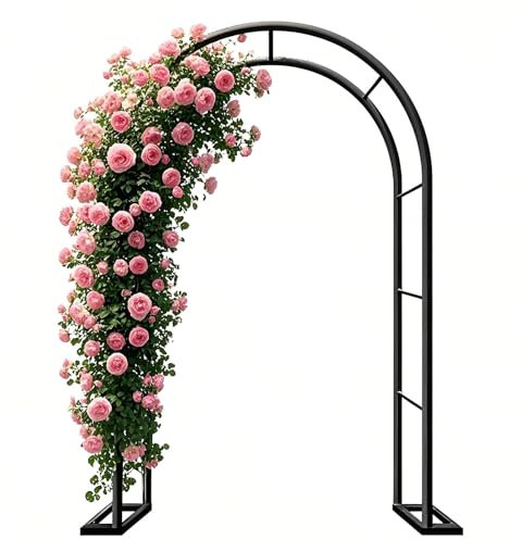 Arco da giardino bianco Arco per rose in metallo robusto Pergolato Traliccio per Piante Rampicanti, Natale Decorazione Pergola da Giardino Arco 120x220cm/140x230cm/160x220cm/180x220cm/3x220cm/350x220c