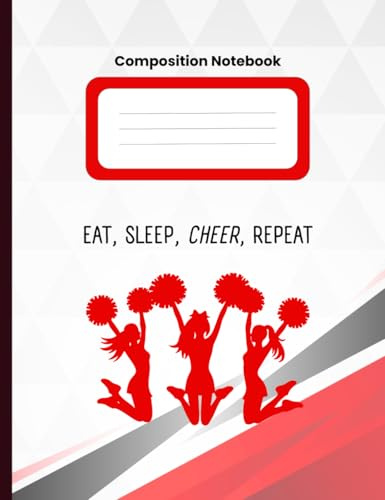 Cheerleading Composition Notebook: Wide-Ruled | 100 Sheets | 9.75 x 7.5 | Ideal for Cheerleaders!