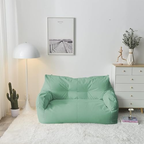 Fodera per poltrona sacco (senza imbottitura), per adolescenti e adulti, imbottitura ultra morbida in memory foam, copertura per poltrona a sacco per mobili da soggiorno, verde