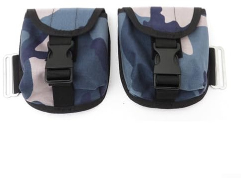 Yuanpgky Sac de poids de 2 kg pour ceinture de taille, boucle à dégagement rapide, bordure en nylon 1000D, compatible avec bandes de réservoir, plaques arrière, plongée (bleu)
