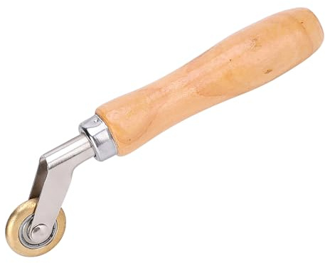 VOBOR Rouleau de Soudage à Main en Laiton 6mm, Roulette de Pression Haute Température pour Membrane Imperméable, Soudure d'angle et Couture, Accessoire pour Torche de Soudage pour Bâche et Toiture