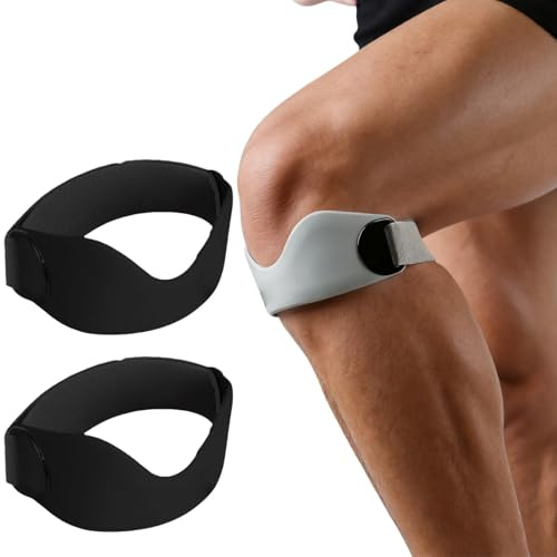 Belorna Precision Strap Ginocchio, Fascia Rotulea Regolabile con Inserti in Silicone, Ginocchiera Compressione per Supporto Ginocchio, Ideale per Running, Basket, Trekking e Fitness