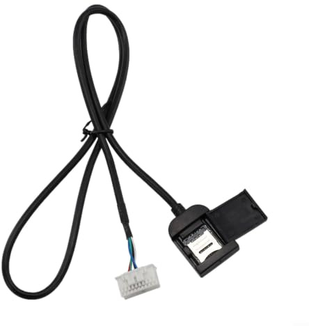 SIM-kortplats för bil, för radio, multimedia, GPS 4G, 20-stifts anslutningssele, ABS-material, snabb installation, för 12 V fordonsnavigationssystem, svart