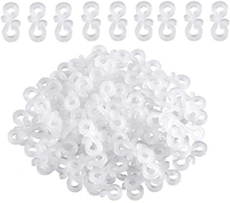 KAHEIGN 216 Pièces Cintres De Gouttière, 3,5cm S Clips En Plastique Crochets De Suspension Résistants Aux Intempéries Pour Les Lumières De Corde D'extérieur De Noël